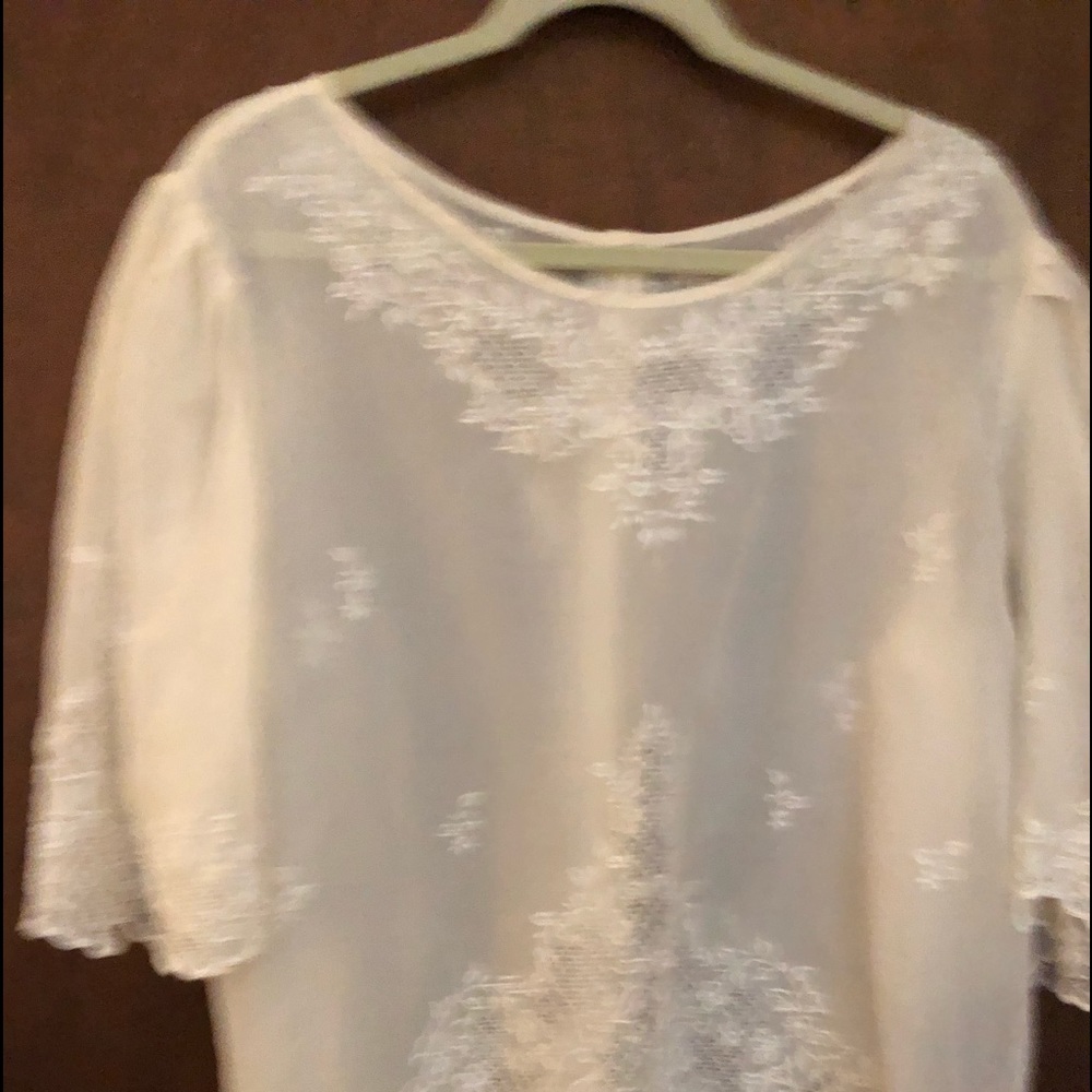 Vintage hand made lace Taffeta blouse